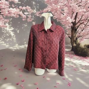 Erin London blazer, burgandy, light weight jacket, Petite large